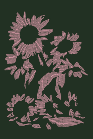 Shedding sunflowers (green)