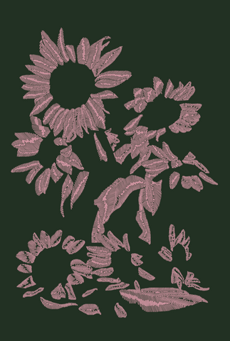 Shedding sunflowers (green)