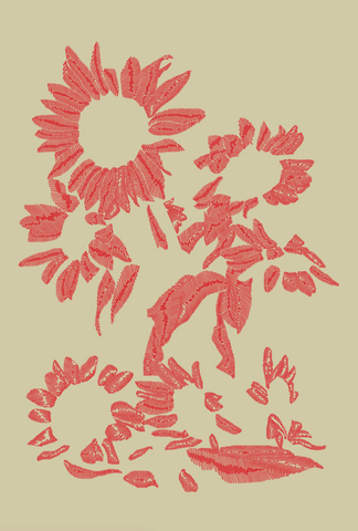 Shedding sunflowers (cream)